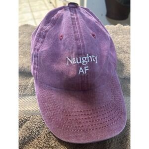 NWT Francesca's Accessories Womens Hat Cranberry Naughty AF Adjustable Sexy